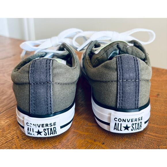 Youth Converse All Star Street Ox Slip-On Sneakers, Army Green, Size 13 - Picture 4 of 5